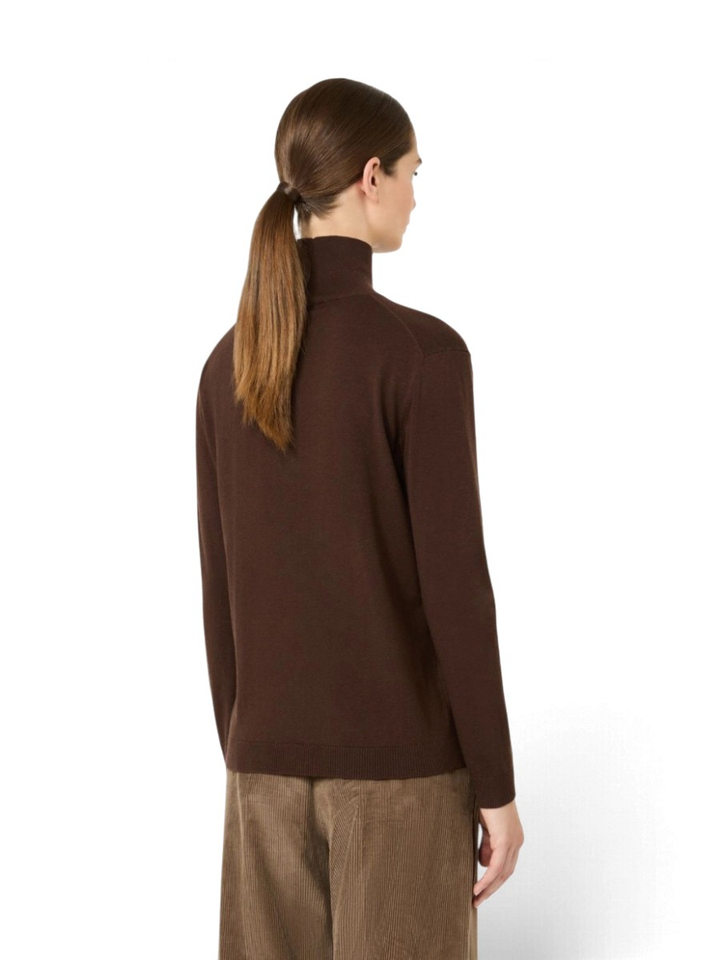 Donkerbruine pull met rolkraag Kiku Max Mara Weekend