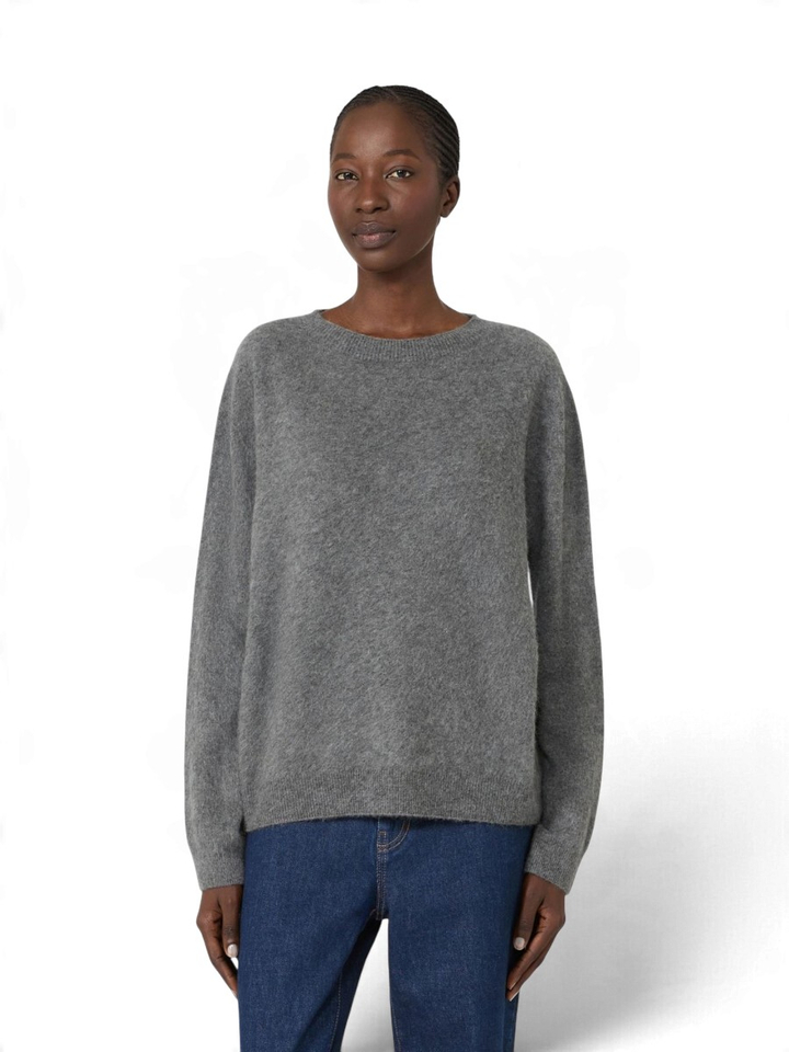 Grijze gebreide trui in wol en kasjmier mix Eco Max Mara