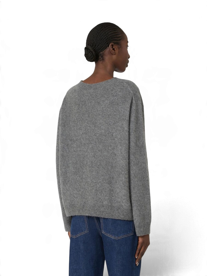Grijze gebreide trui in wol en kasjmier mix Eco Max Mara
