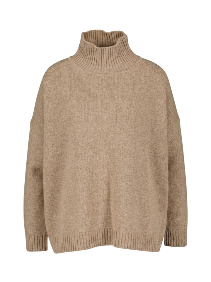 Beige trui met opstaande kraag BORGIA Max Mara