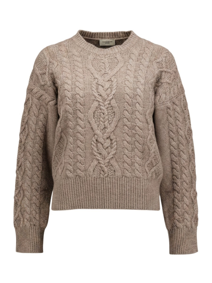 Beige kabel trui Alben Max Mara