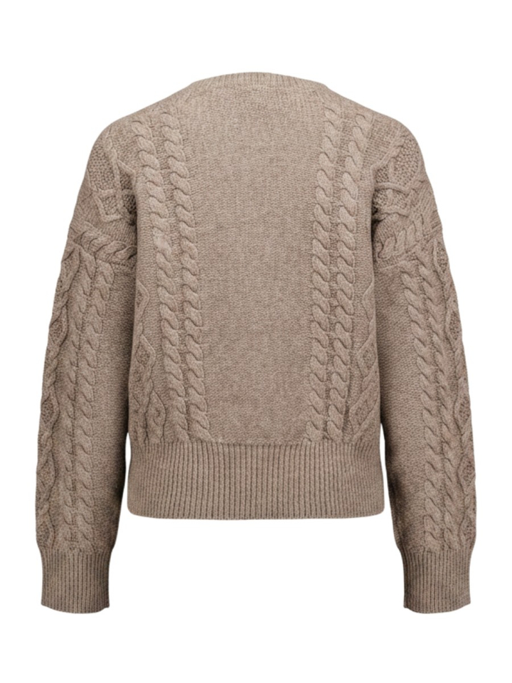 Beige kabel trui Alben Max Mara