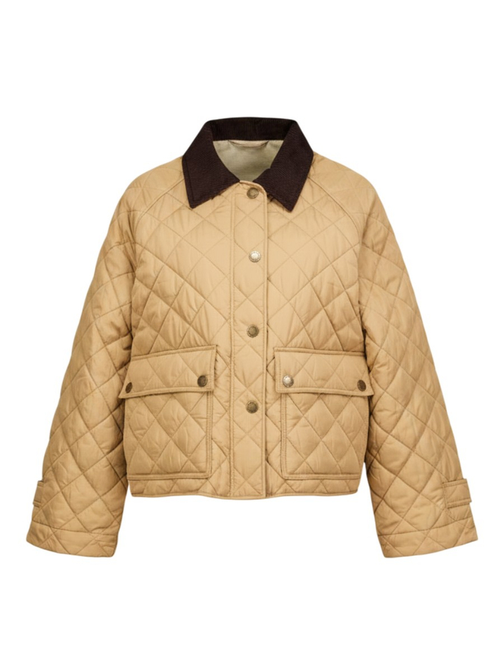 Beige jas met kraag in velours Pincio Max Mara Weekend