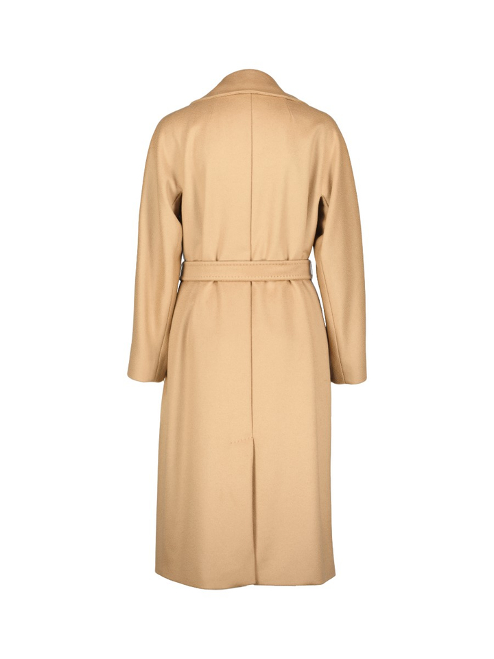 Camel kleurige wollen lange mantel Max Mara 