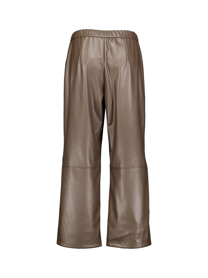 Bruine broek in leatherlook Ode MM