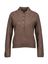 Donkerbruine wollen polo met lange mouwen Cellulia MM