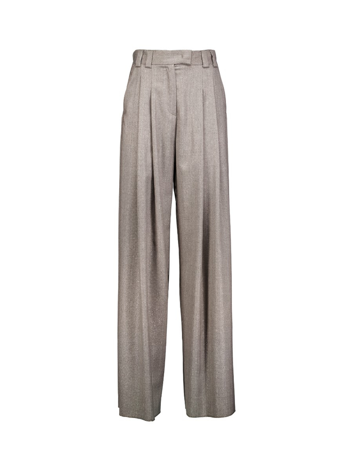 Grijze wollen broek met glitter Cachi Marella