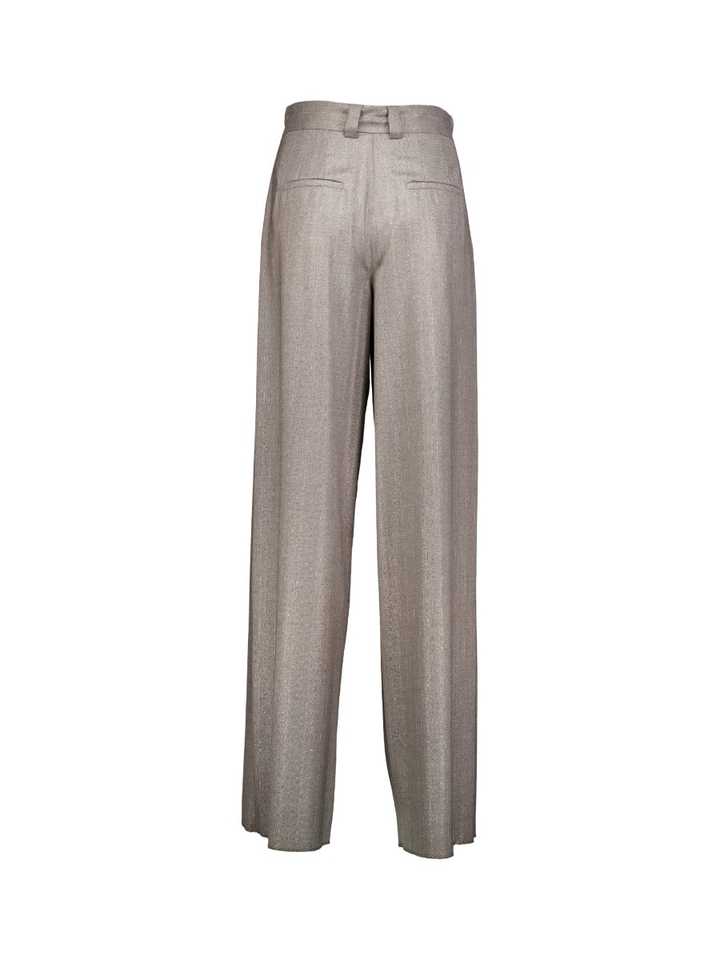 Grijze wollen broek met glitter Cachi Marella