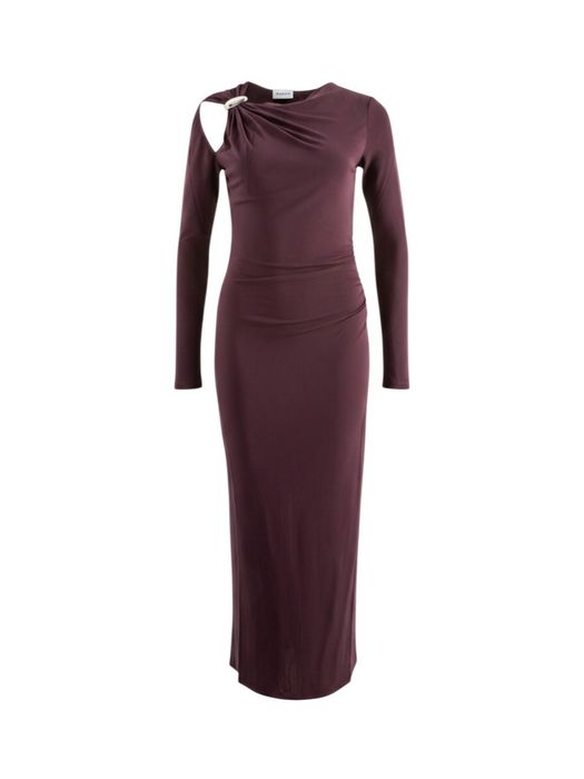 Bordeauxkleurige maxi-jurk Marella