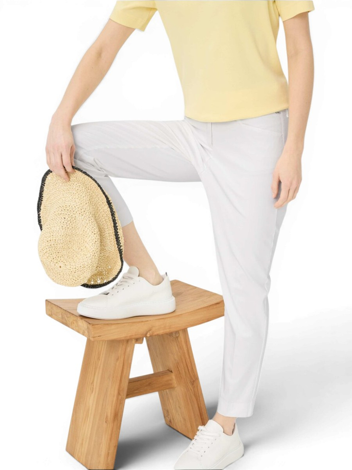 Witte katoenen broek Mara Brax