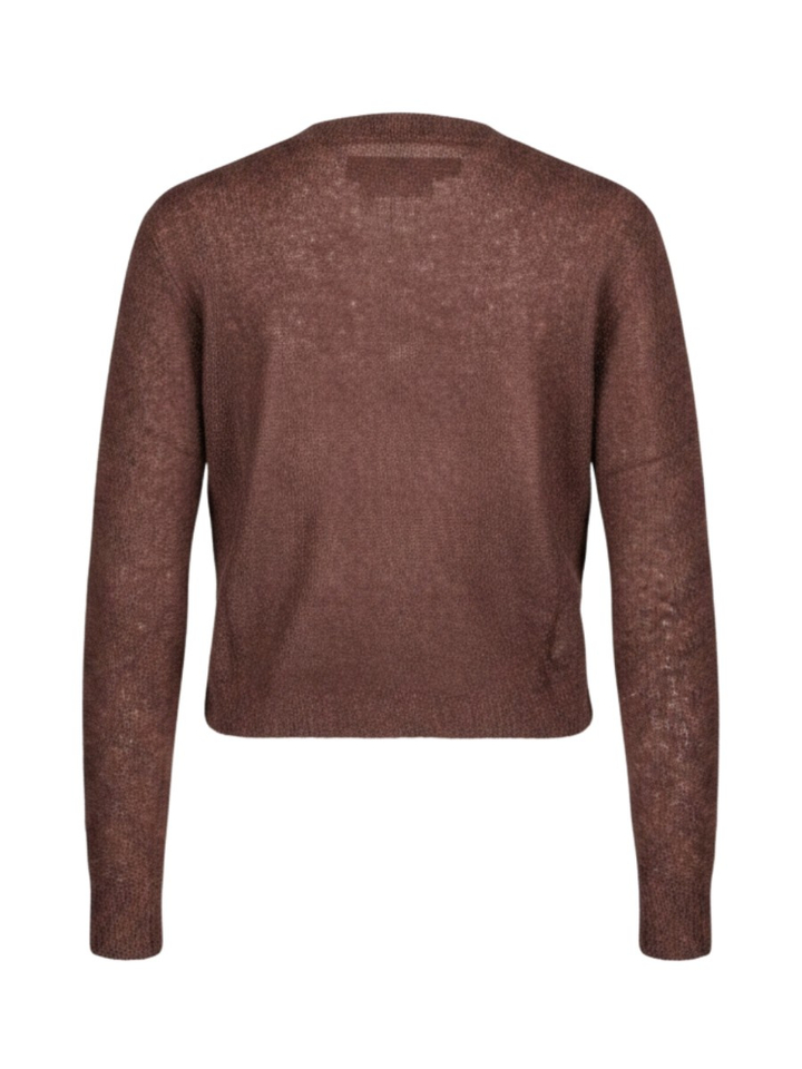 Donkerbruine cardigan in kasjmier Amara Malou Colorush