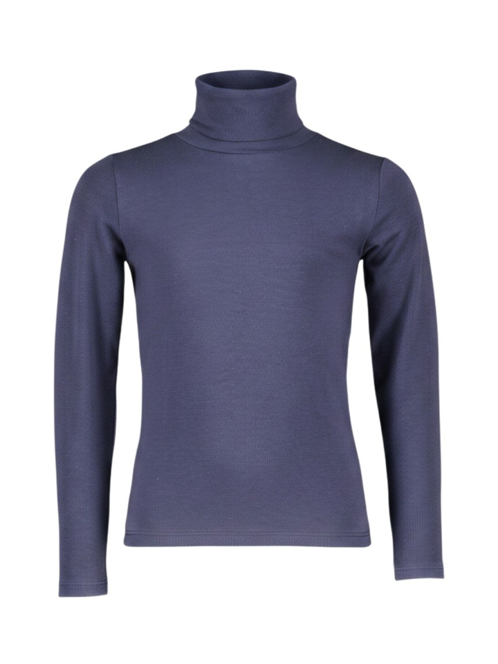 Blauwe rolkraag t-shirt Tyla Morley