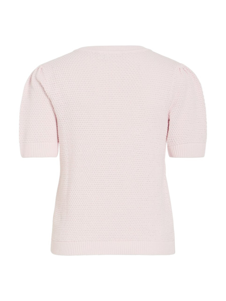 Roze gehaakte trui met ronde hals Vidalo Vila