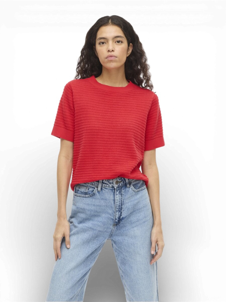 Rode T-shirt Vilollo Vila 