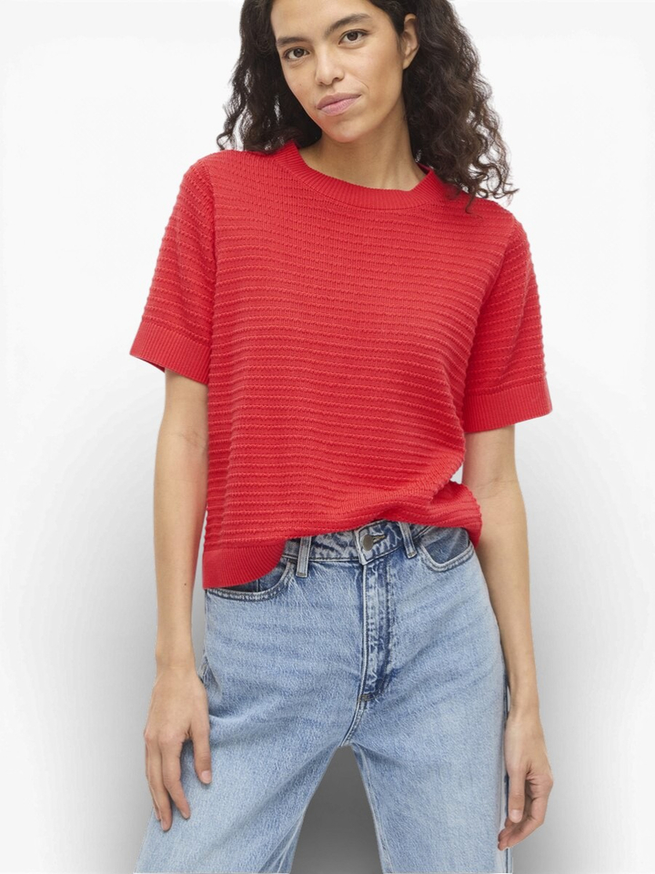 Rode T-shirt Vilollo Vila 