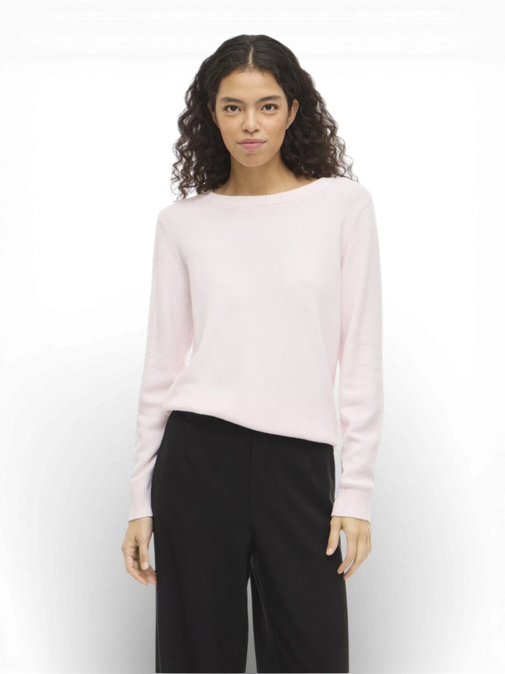 Roze trui met ronde hals Vila