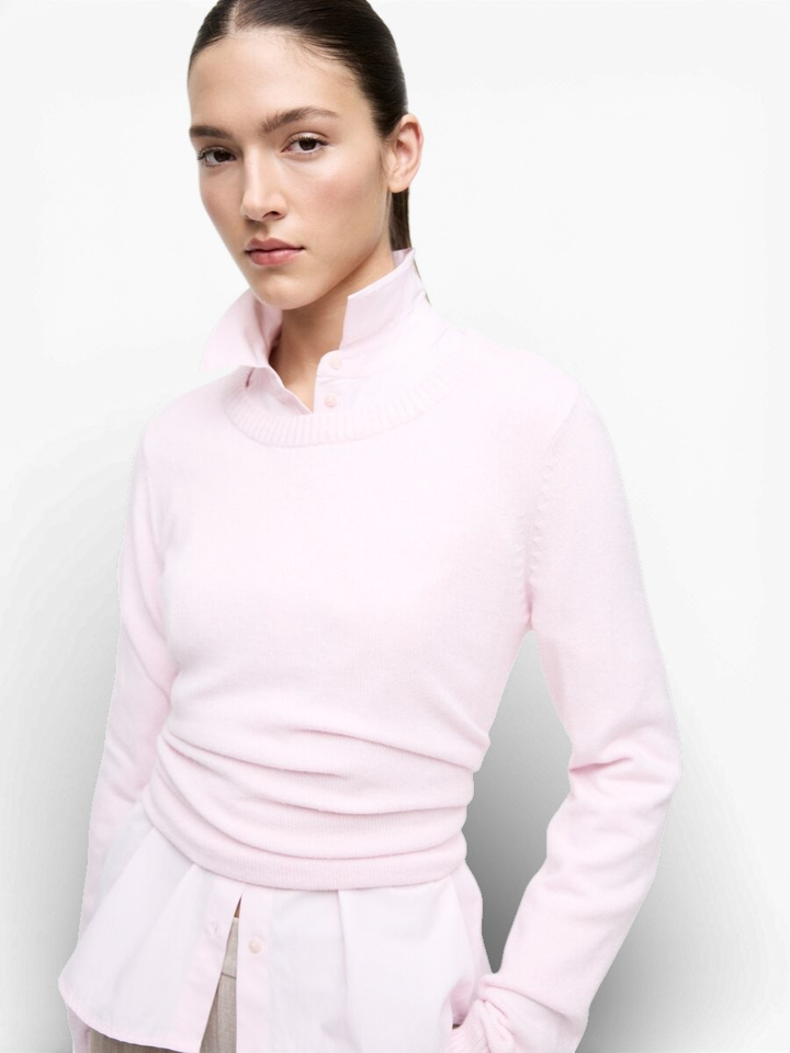 Roze trui met ronde hals Vila