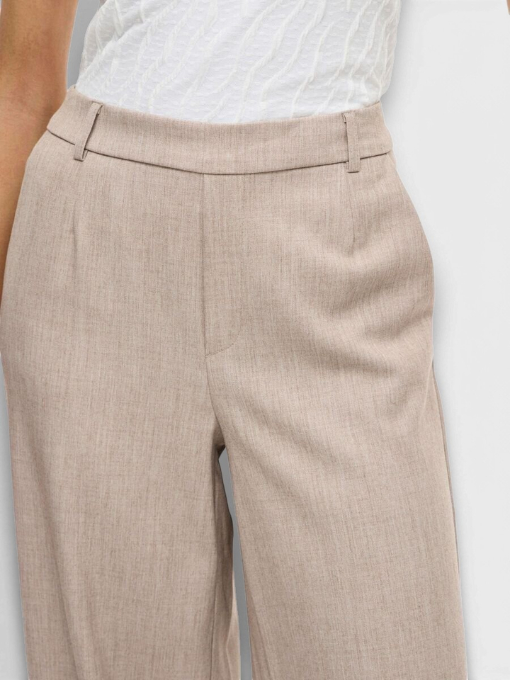 Beige geklede broek Vivarone Vila