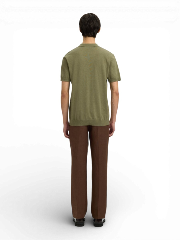 Kaki groene katoenen polo Selected 