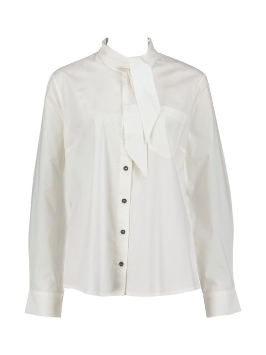 Witte blouse met strikkraag Joy Nathalie Vleeschouwer