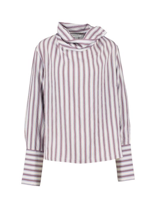 Gestreepte blouse met opstaande kraag Nathalie Vleeschouwer