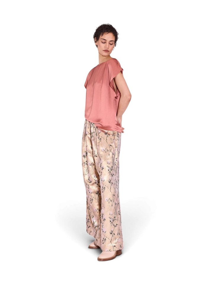 Roze blouse met korte mouwen Julie Nathalie Vleeschouwer
