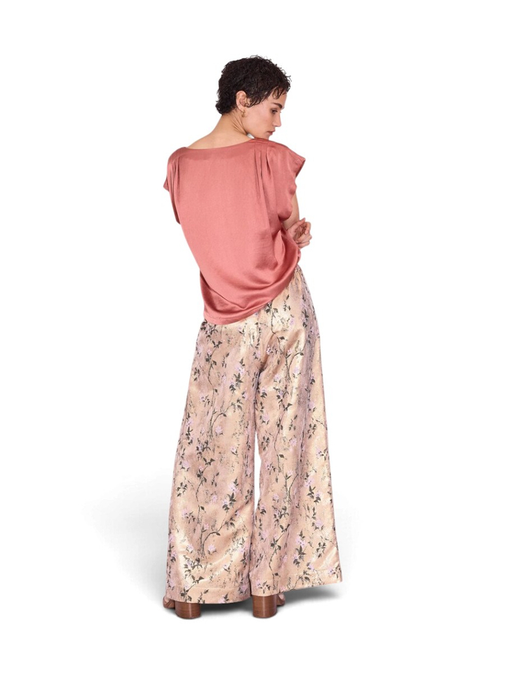 Roze blouse met korte mouwen Julie Nathalie Vleeschouwer