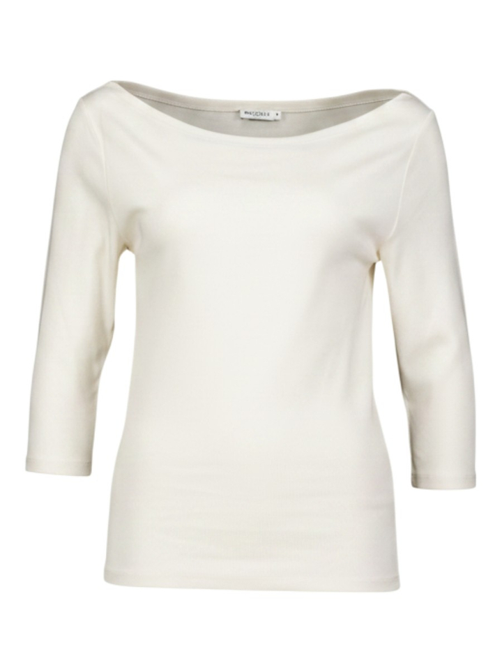 Ecru t-shirt met 3/4 mouw Nathalie Vleeschouwer 