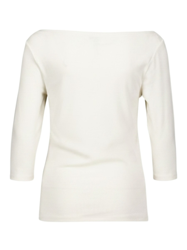 Ecru t-shirt met 3/4 mouw Nathalie Vleeschouwer 