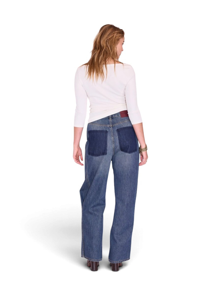 Ecru t-shirt met 3/4 mouw Nathalie Vleeschouwer