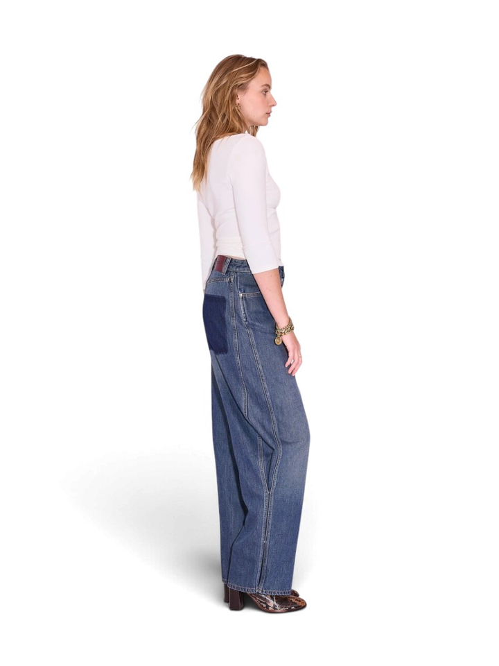 Ecru t-shirt met 3/4 mouw Nathalie Vleeschouwer