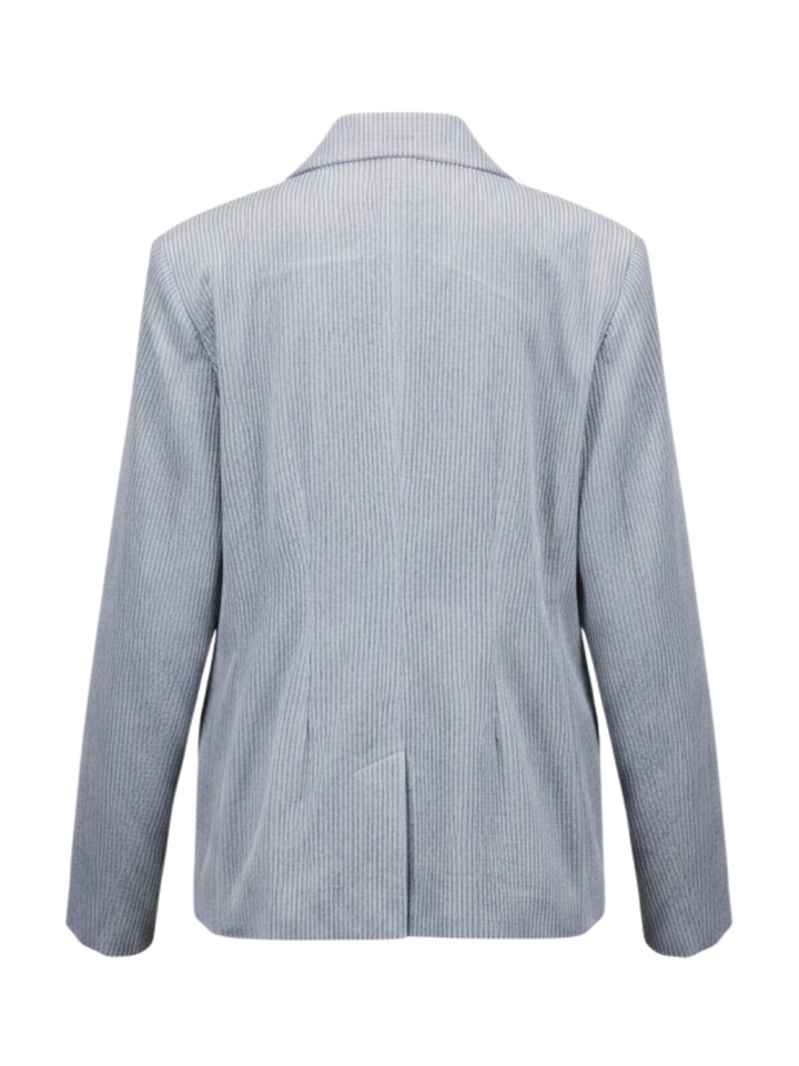 Blauwe blazer in ribfluweel Davos Nathalie Vleeschouwer