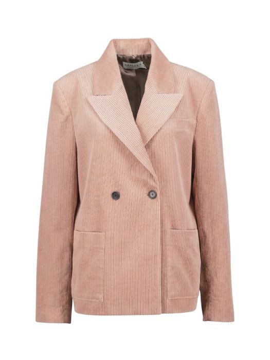 Roze blazer in ribfluweel Davos Nathalie Vleesschouwer