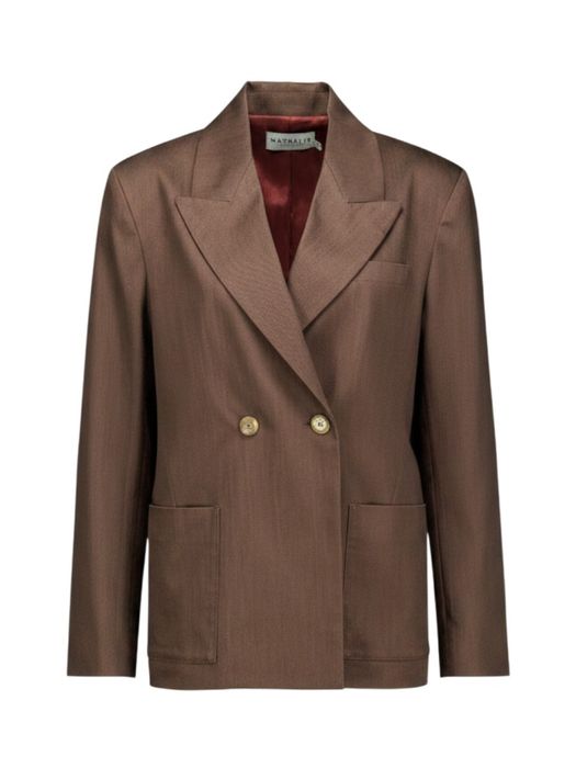 Bruine blazer DAVOS Nathalie Vleeschouwer