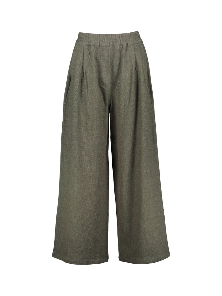 Donkergroene wijde broek Hardy Nathalie Vleeschouwer