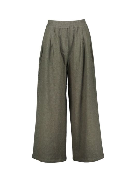 Donkergroene wijde broek Hardy Nathalie Vleeschouwer