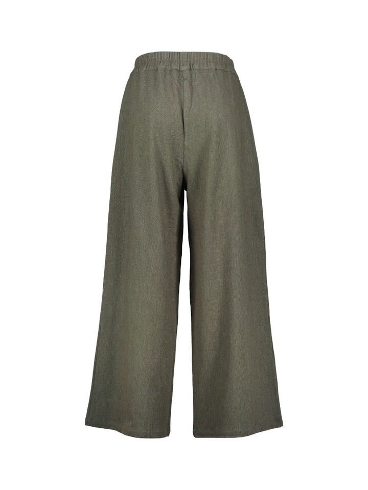 Donkergroene wijde broek Hardy Nathalie Vleeschouwer