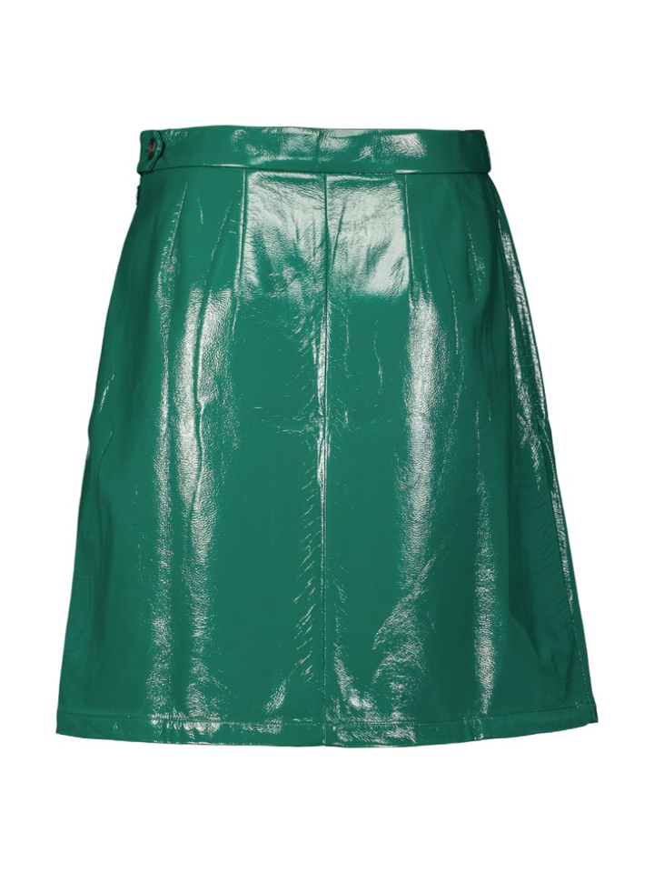 Groene rok in lederlook Jetty Nathalie Vleeschouwer