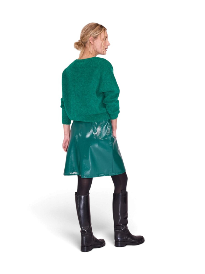 Groene rok in lederlook Jetty Nathalie Vleeschouwer