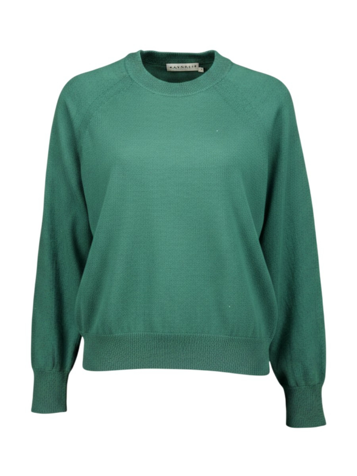 Groene fijne pull met ronde hals Java Nathalie Vleeschouwer