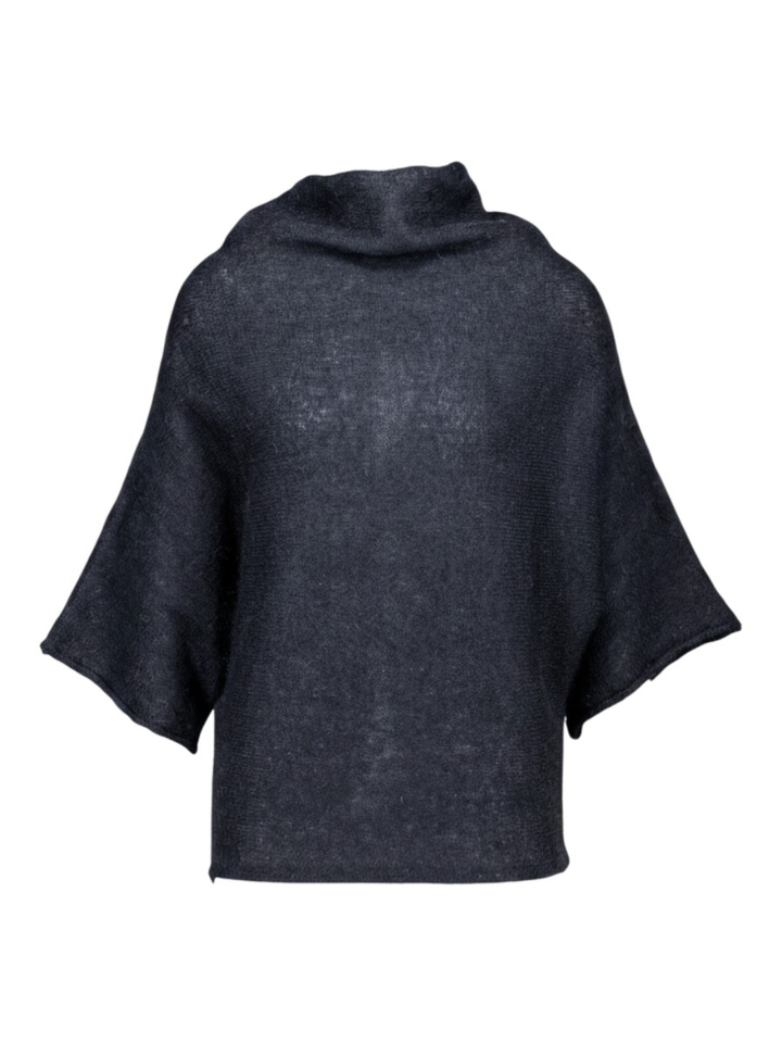 Midnight blue pull met alpaca wol Jinan Nathalie Vleeschouwer
