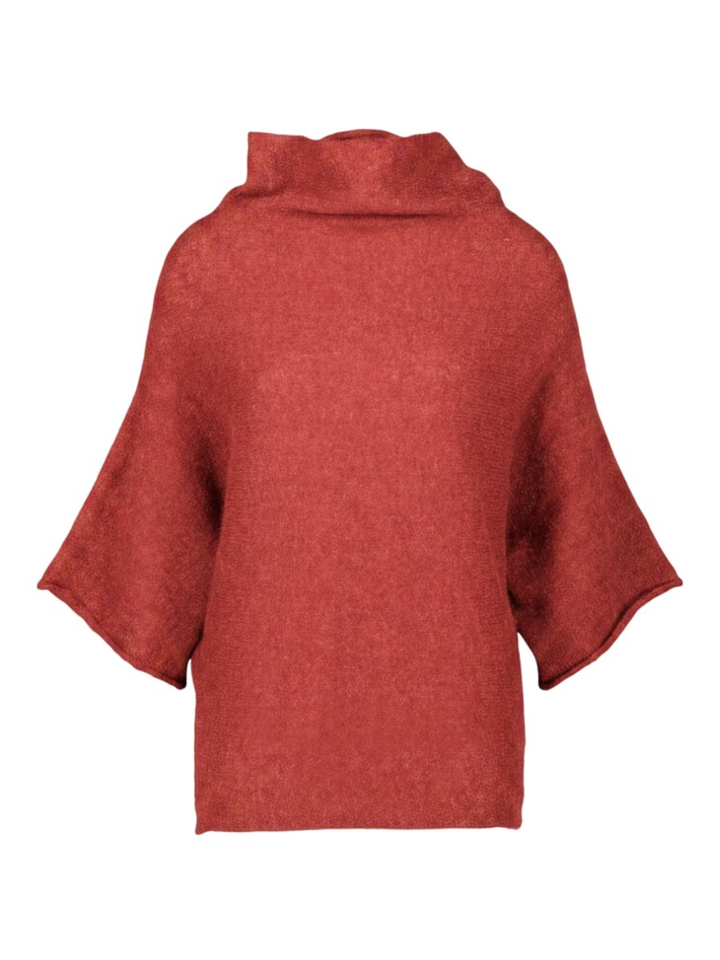 Roestkleurige trui met alpaca wol Jinan Nathalie Vleeschouwer
