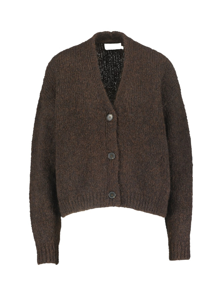 Bruine gilet met knopen JERBA Nathalie Vleeschouwer