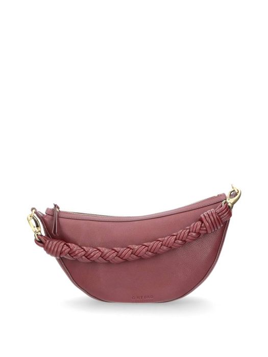 Bordeaux lederen handtas Leo Twisted Handle O My Bag