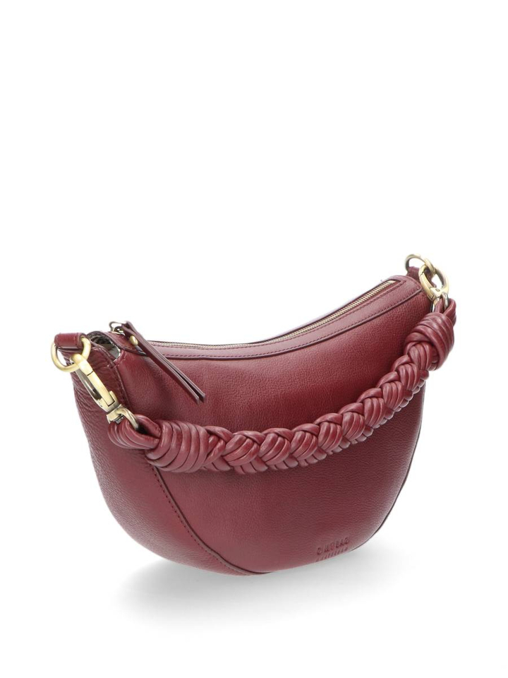 Bordeaux lederen handtas Leo Twisted Handle O My Bag 