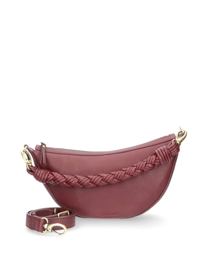 Bordeaux lederen handtas Leo Twisted Handle O My Bag 