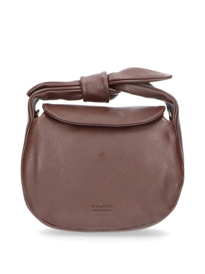 Donkerbruine lederen crossbody O My bag