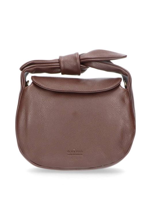 Donkerbruine lederen crossbody O My bag