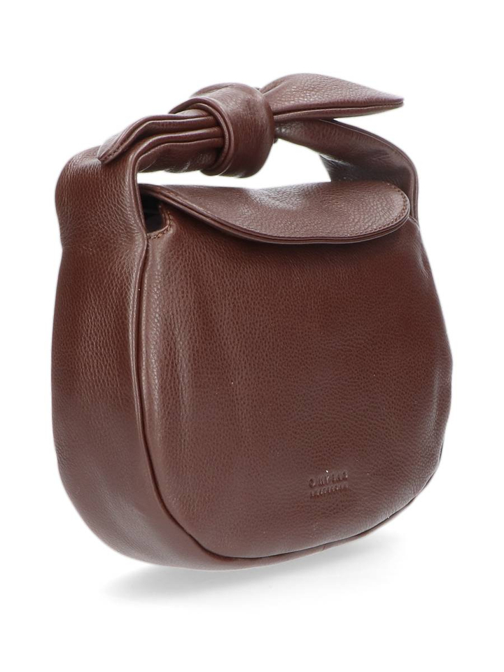 Donkerbruine lederen crossbody O My bag