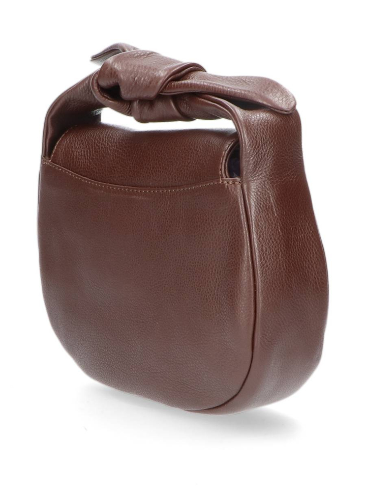 Donkerbruine lederen crossbody O My bag